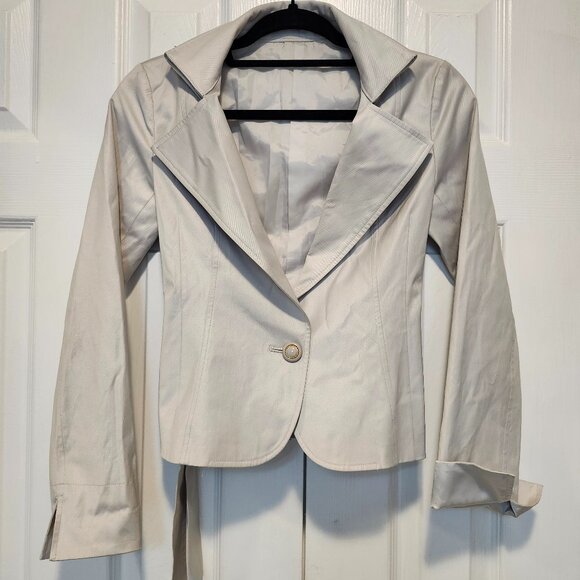 Satin Blazer, Pearl, Size 2 - Picture 1 of 3